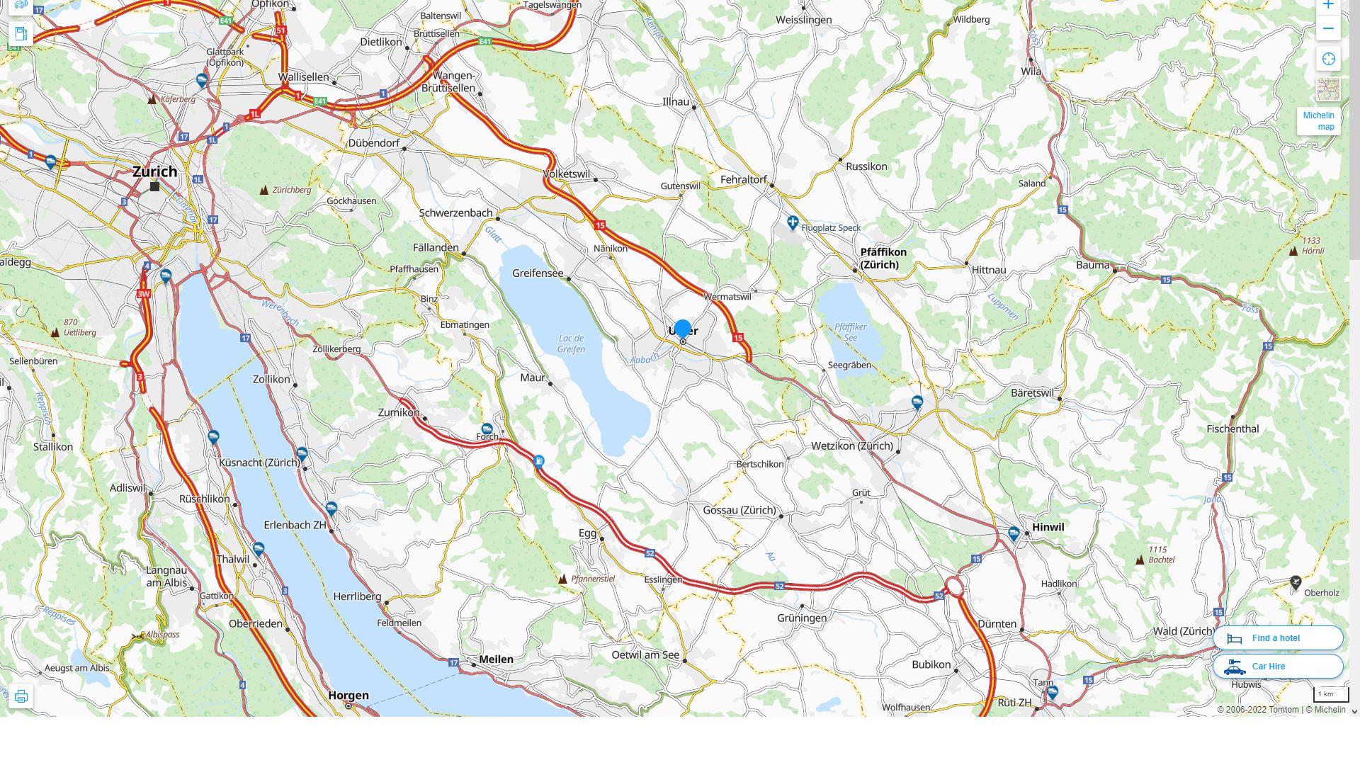 Uster Highway and Road Map